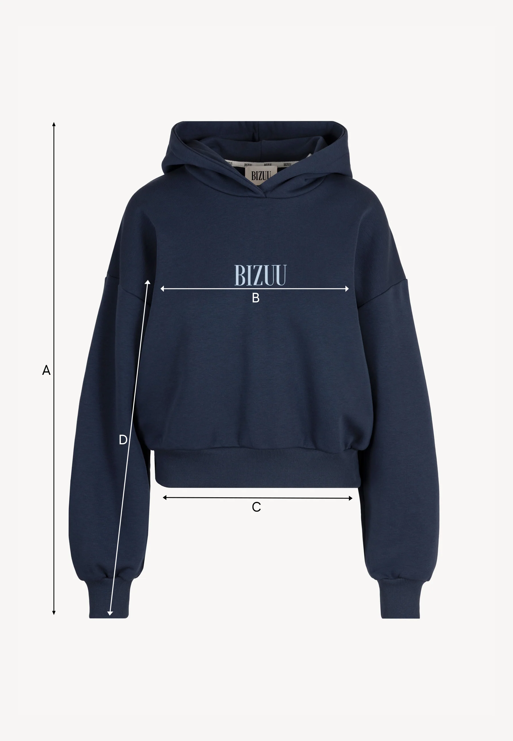 Niebieska bluza z kapturem z logo SAY - Image 8