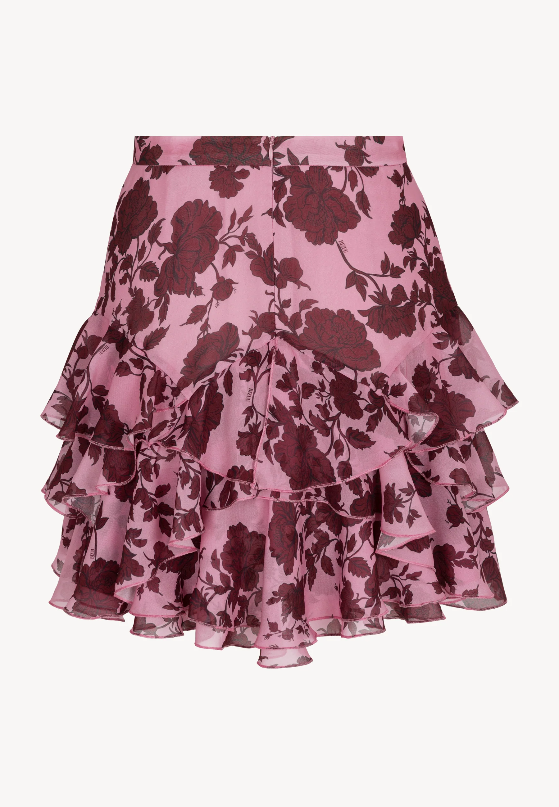 Różowa mini spódnica z falbanami CANDICE - Image 4