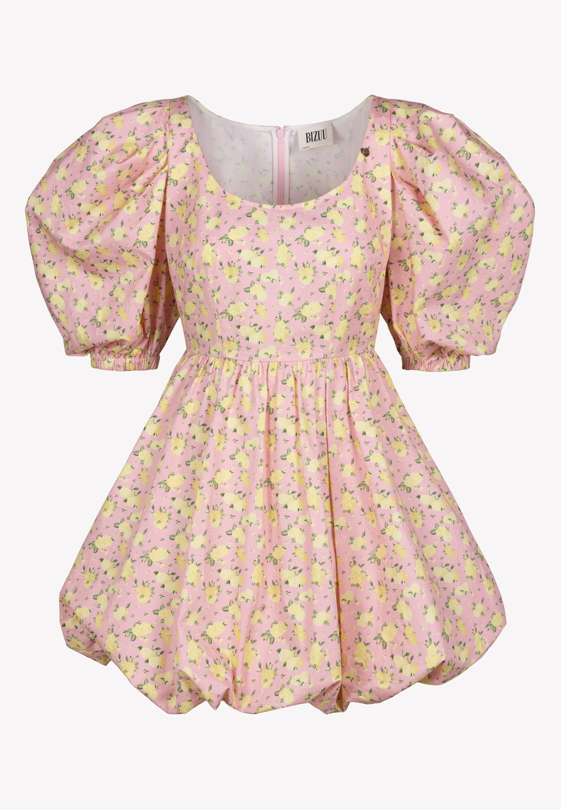Różowa sukienka mini w kwiatowy print MOSY - Image 3