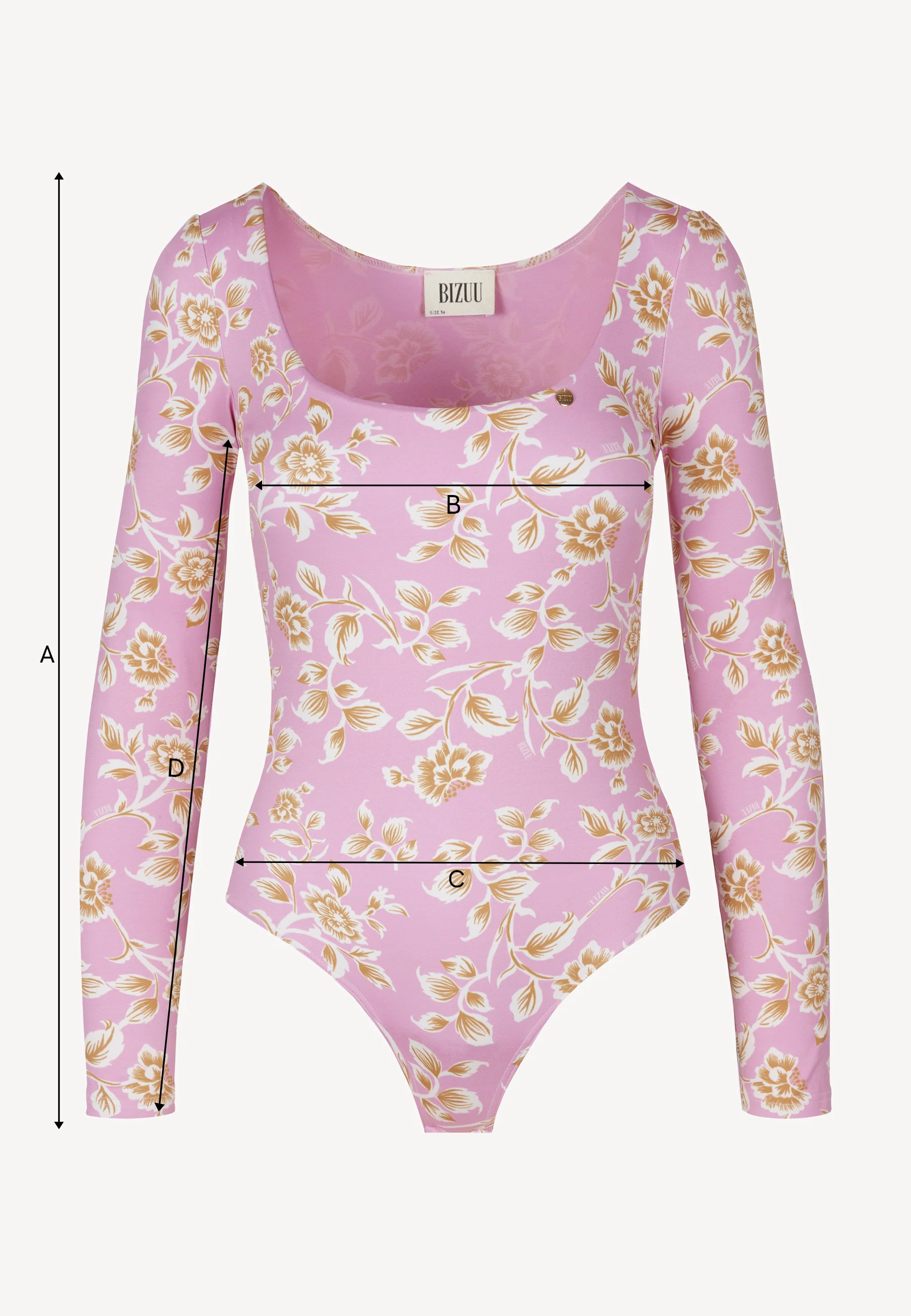 Różowe body z kwiatowym printem SANDY - Image 8