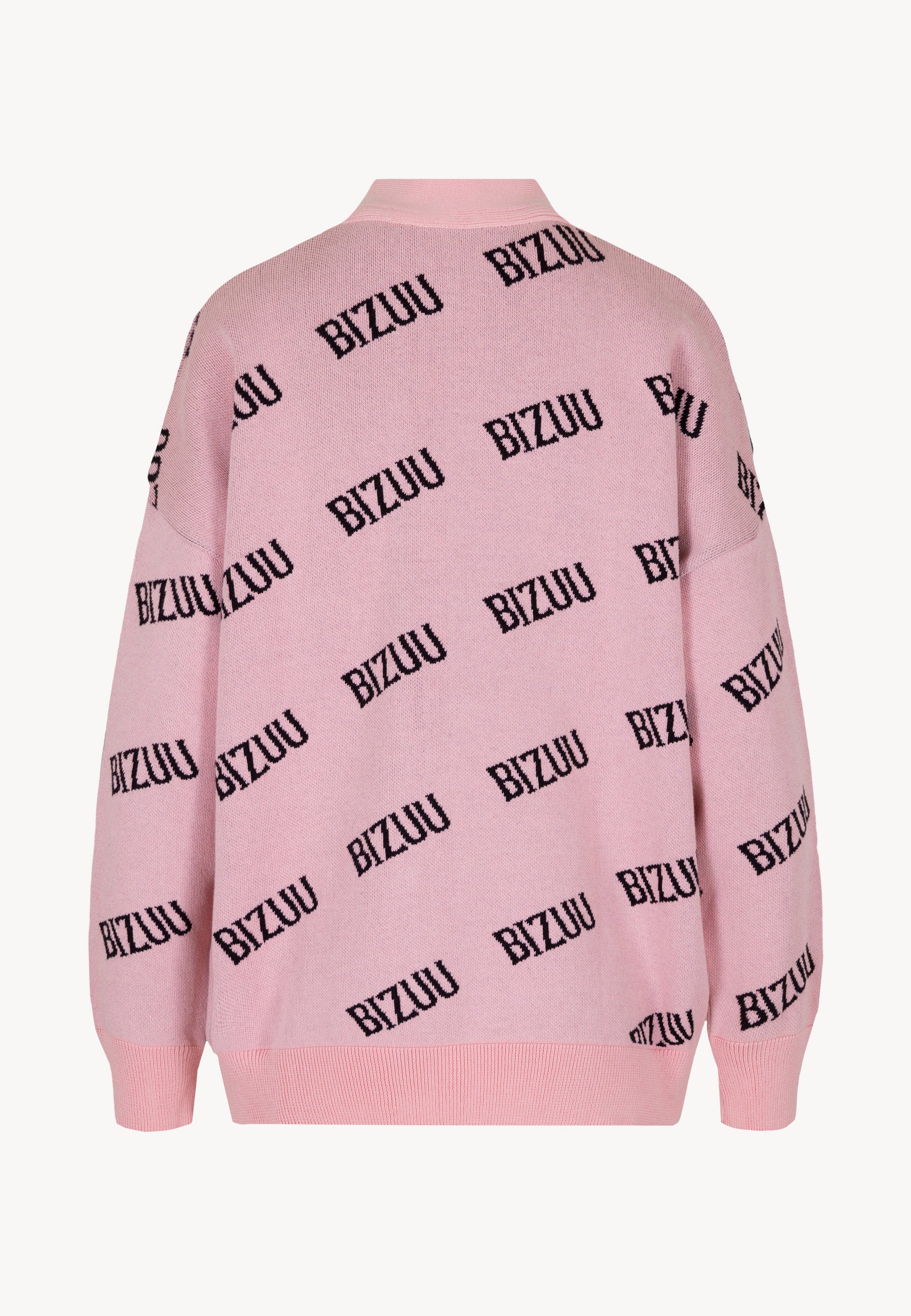 Różowy kardigan oversize zapinany na guziki KYLE - Image 4