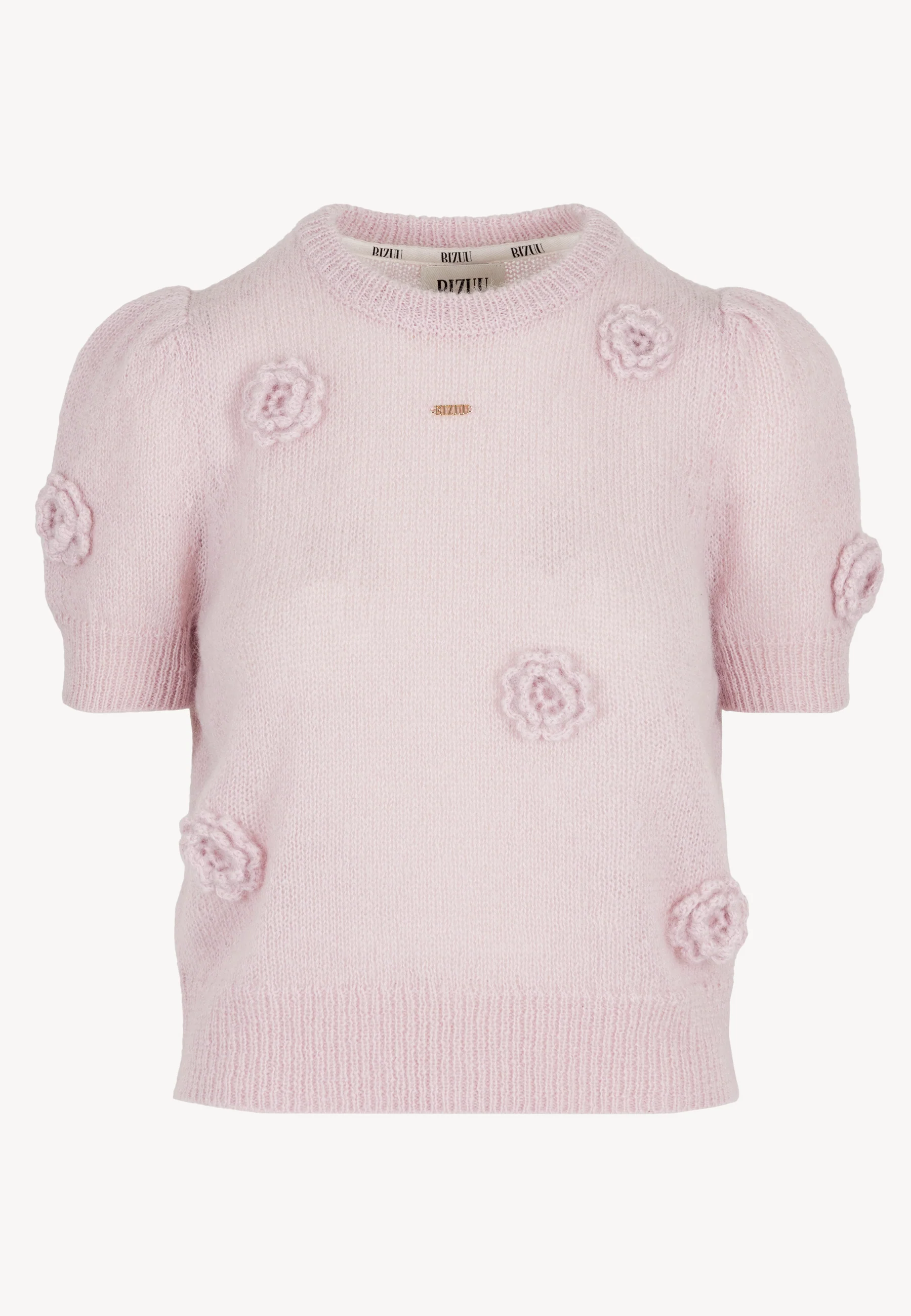 Różowy sweter z kwiatowymi elementami ADRIS - Image 3