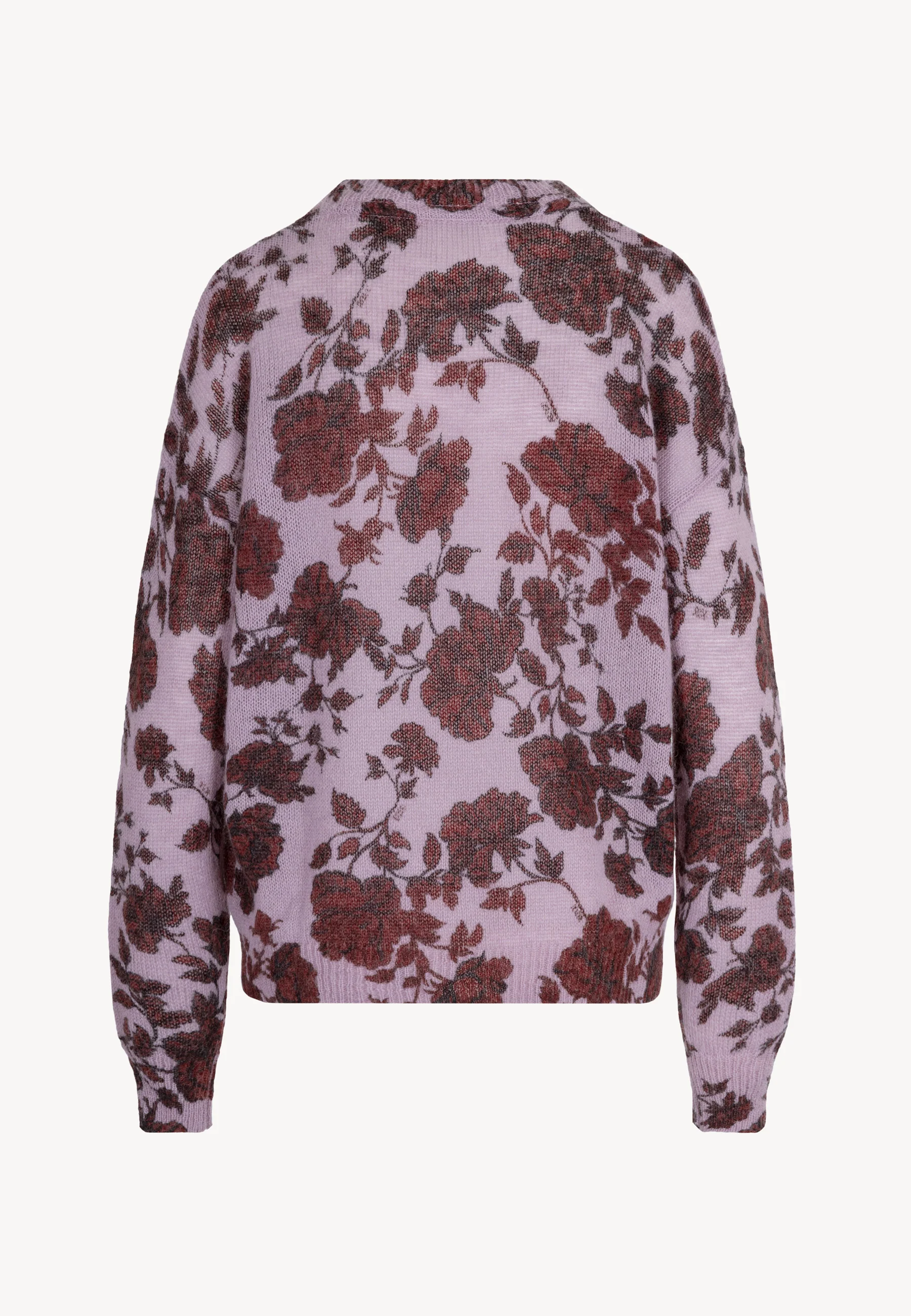 Różowy sweter z wełną w autorski print MENTON - Image 4