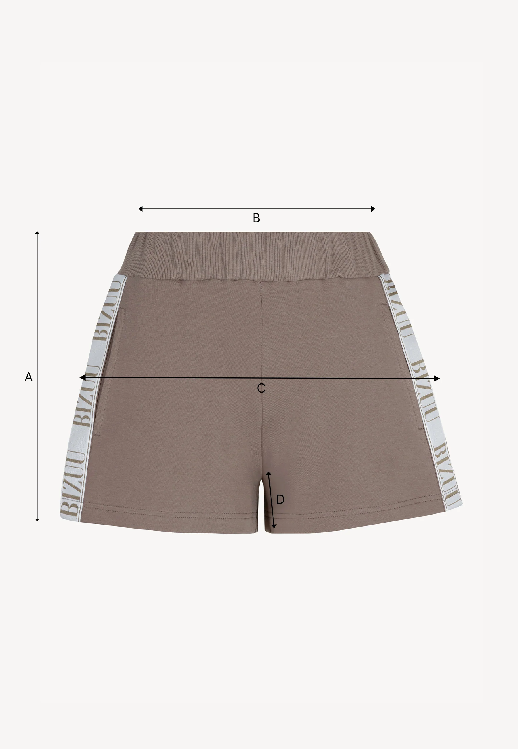 Spodenki dresowe z logo THORI taupe - Image 8