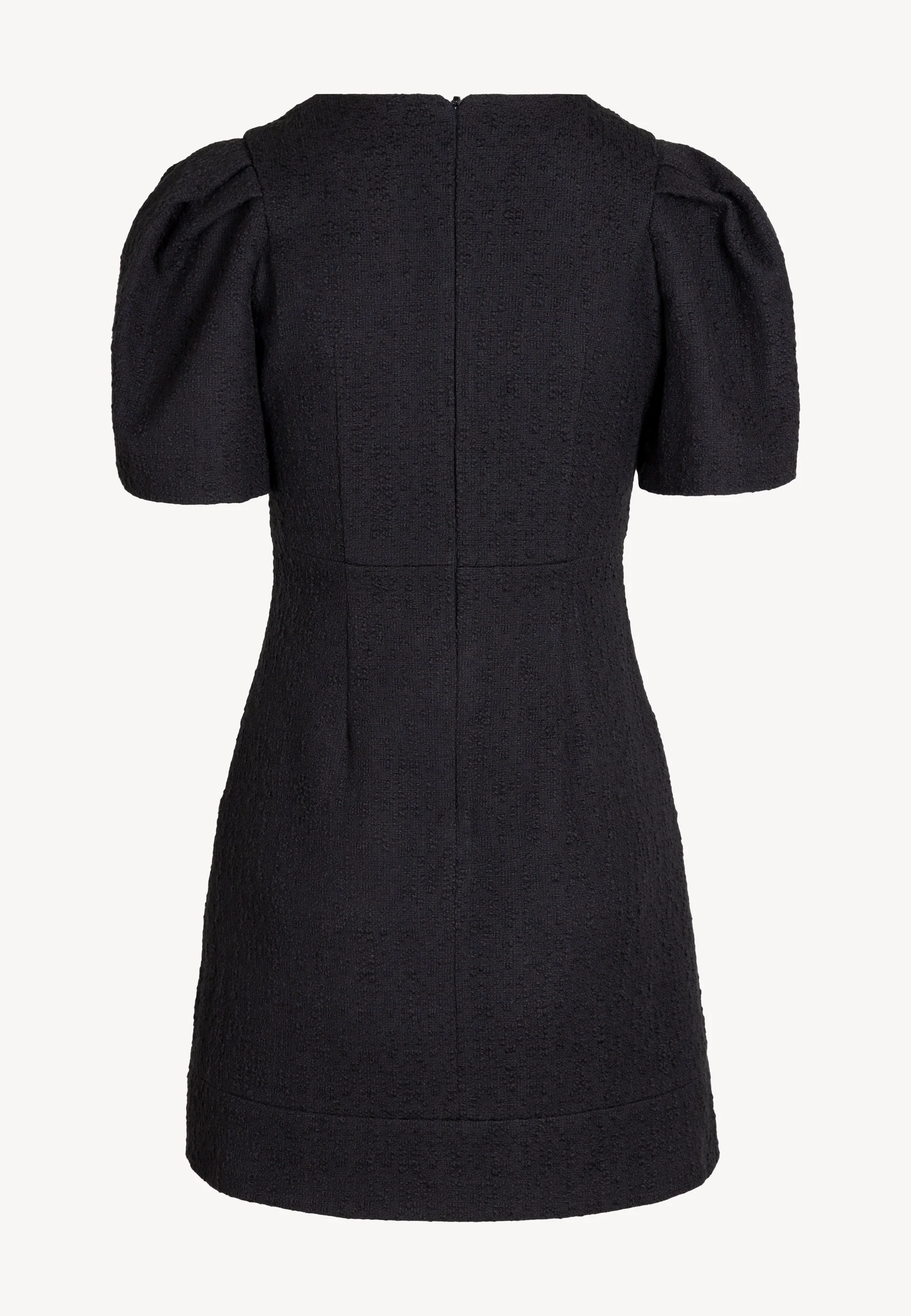 Sukienka mini z tkaniny typu tweed TIBA czarna - Image 4