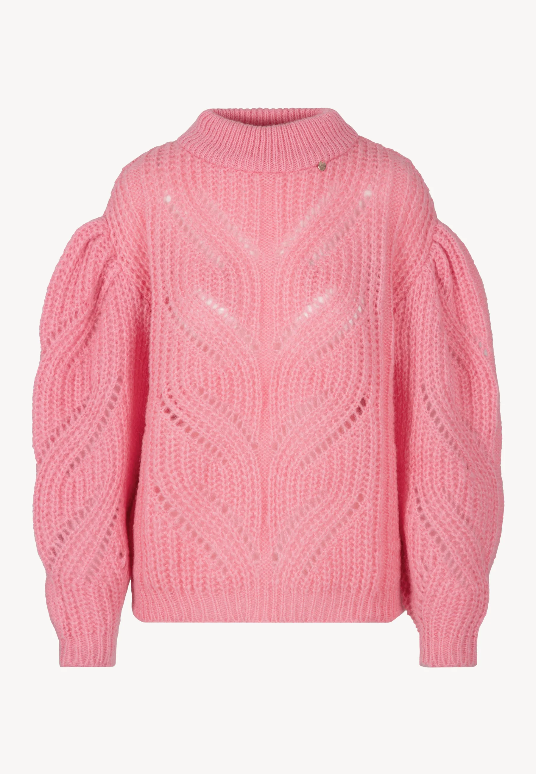 Sweter ażurowy oversize ROSSO różowy - Image 3