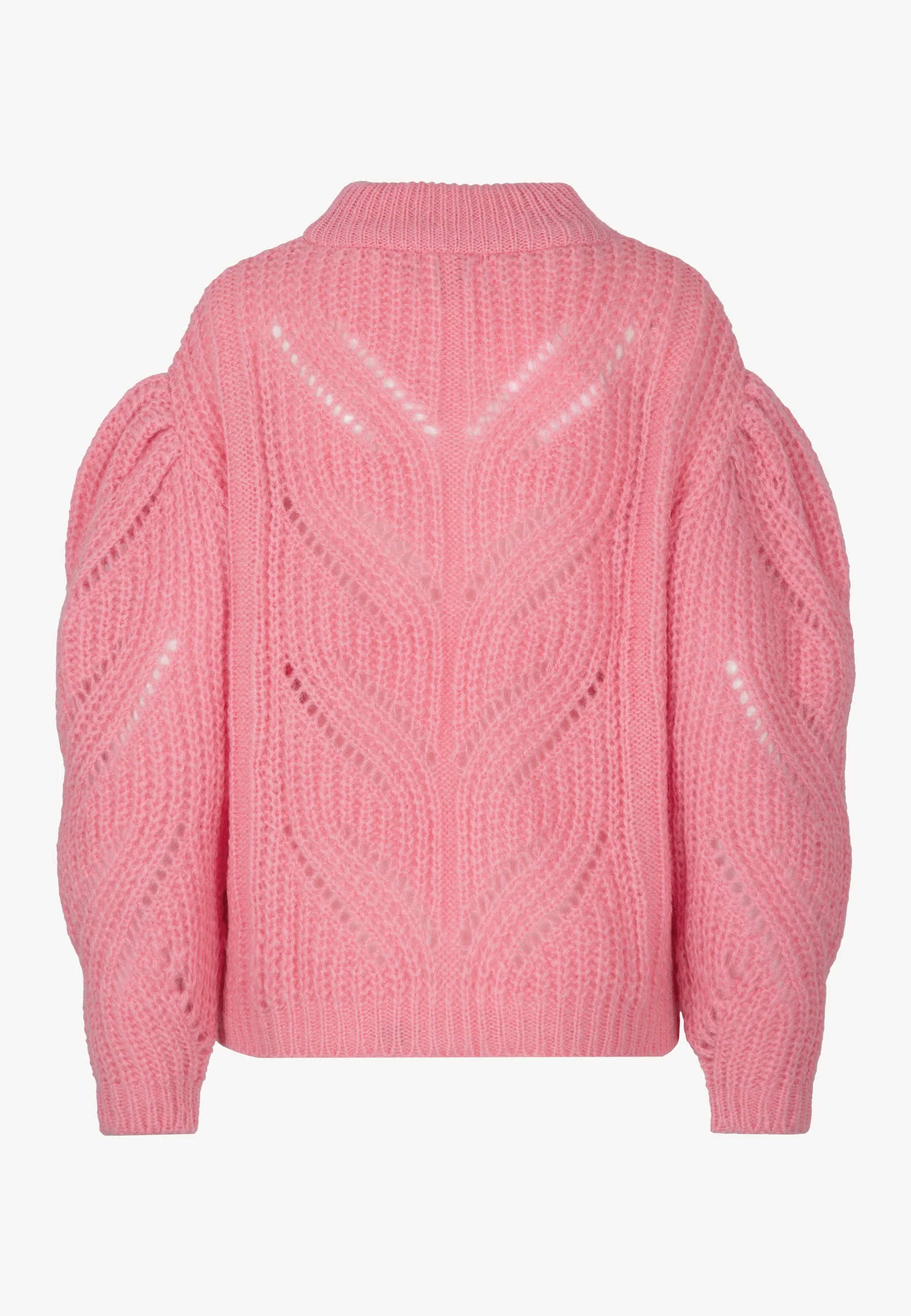 Sweter ażurowy oversize ROSSO różowy - Image 4