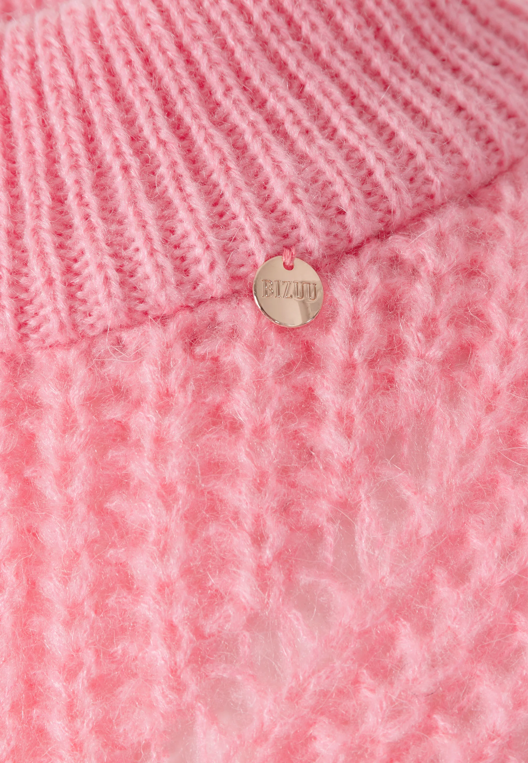 Sweter ażurowy oversize ROSSO różowy - Image 5