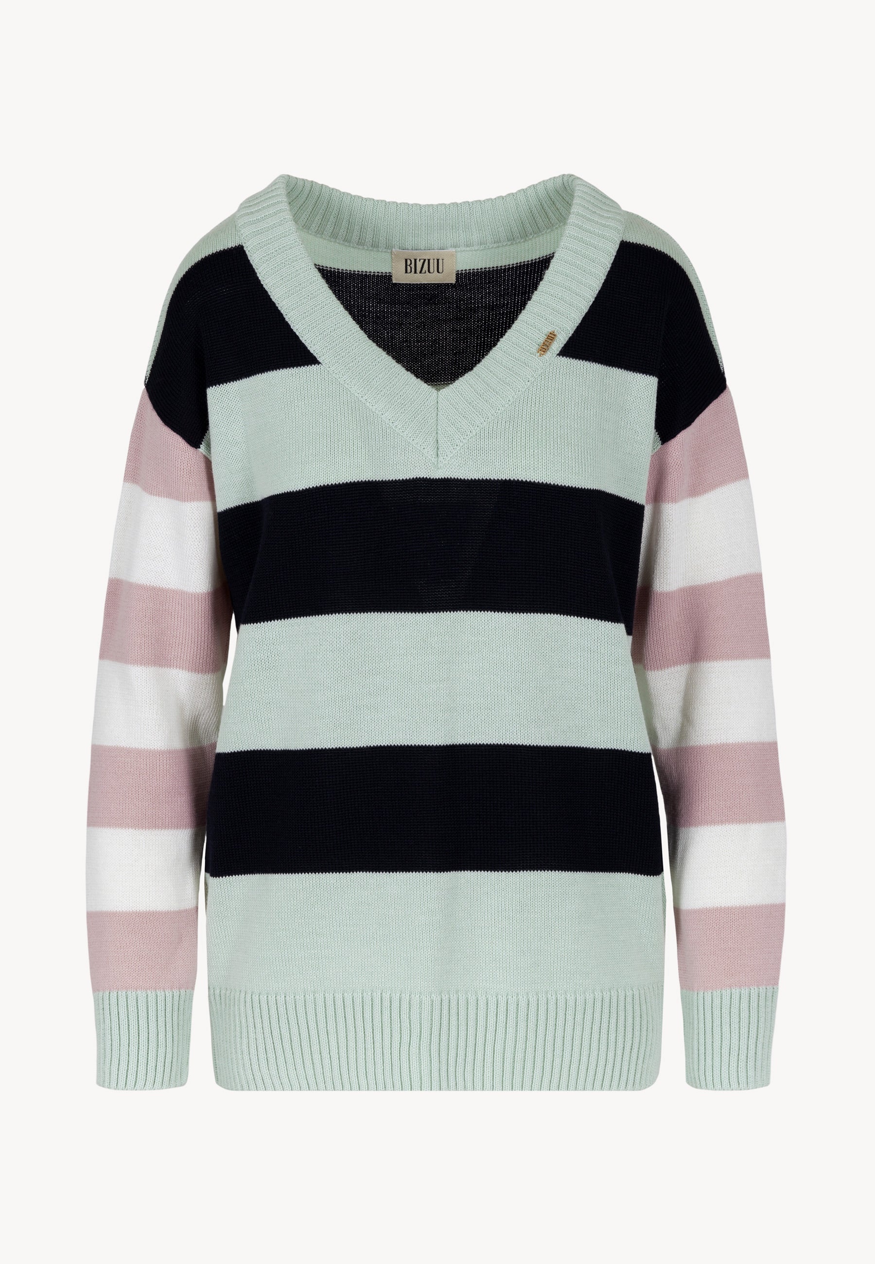 Sweter damski w paski CALAMEA - Image 3