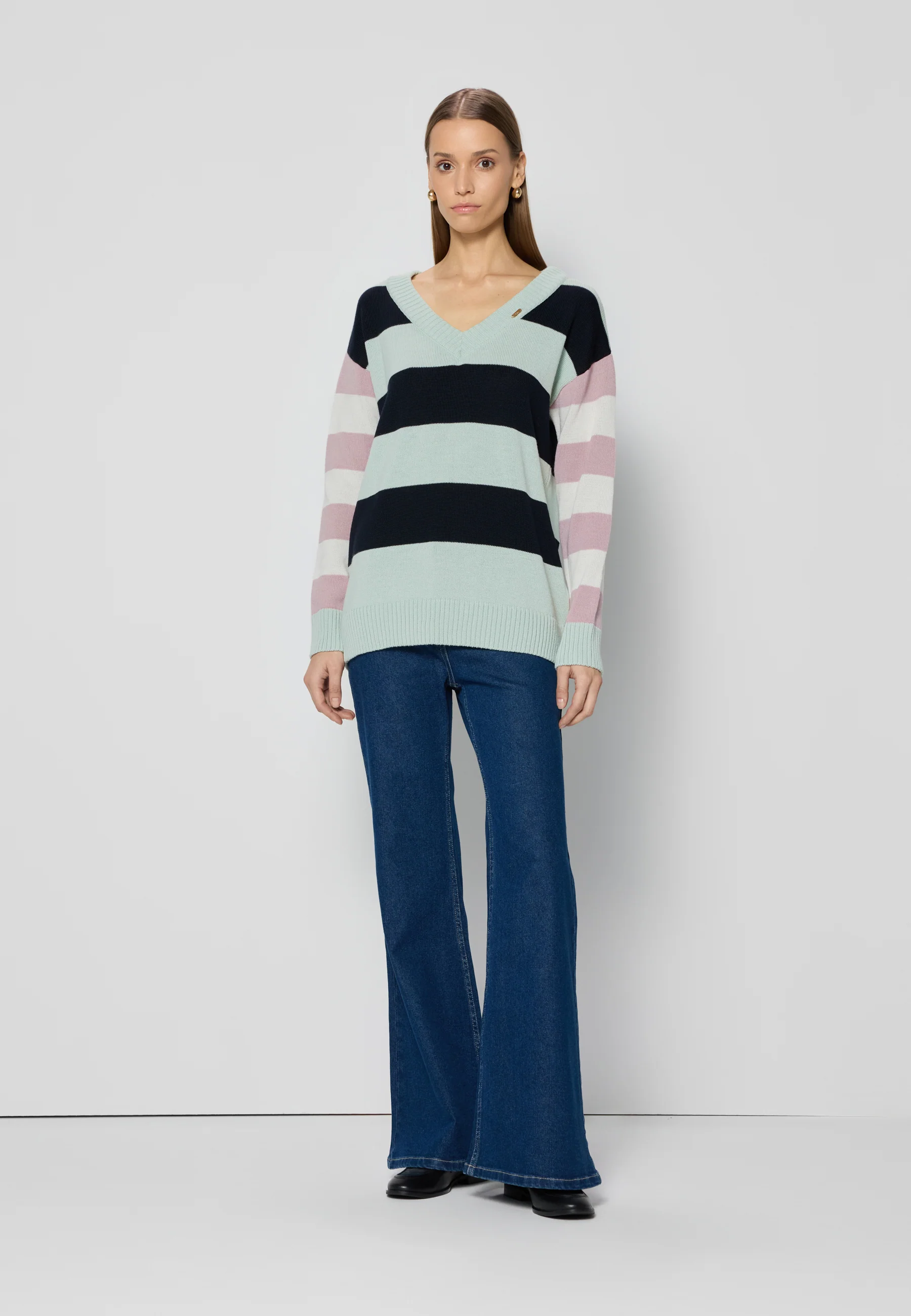 Sweter damski w paski CALAMEA - Image 6