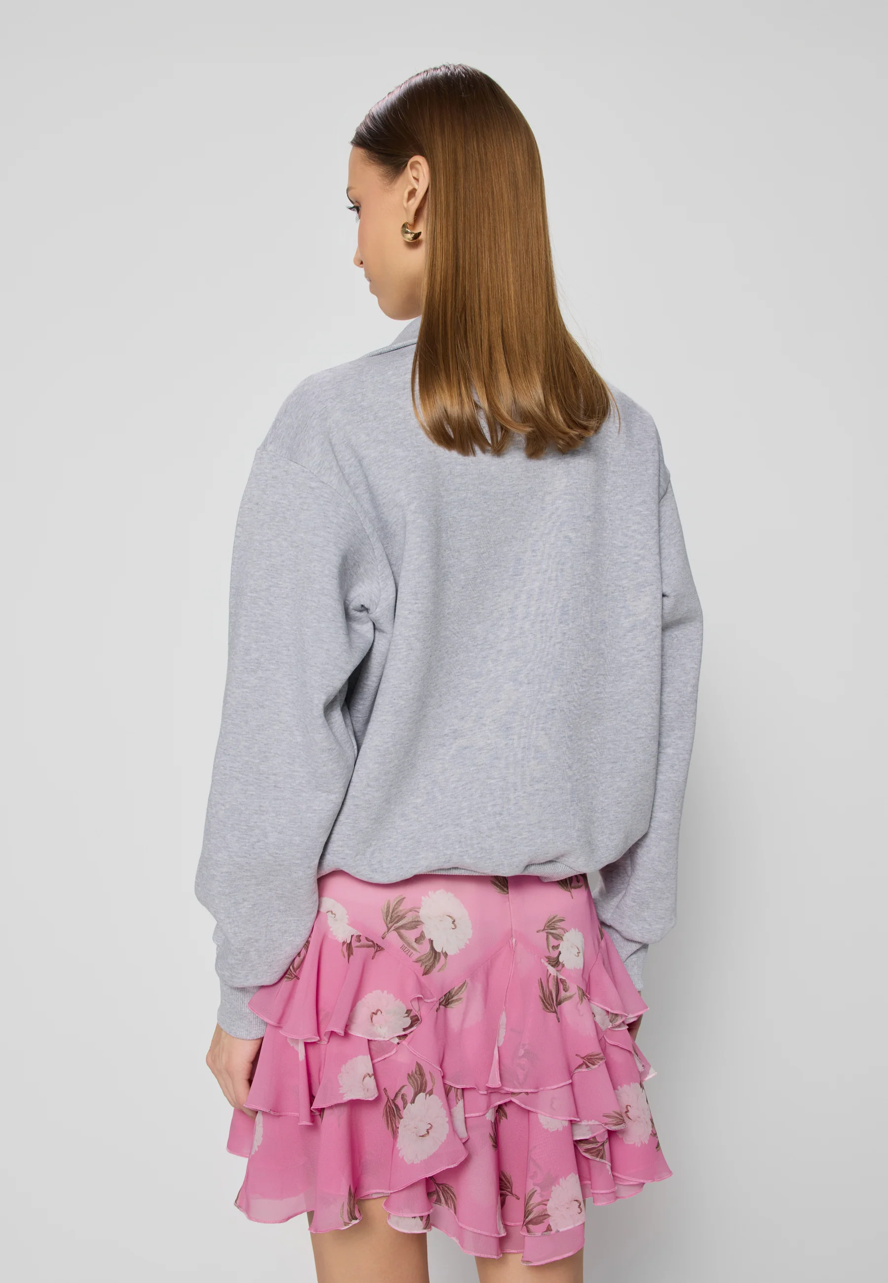 Szara bluza z kołnierzem TANSY - Image 7