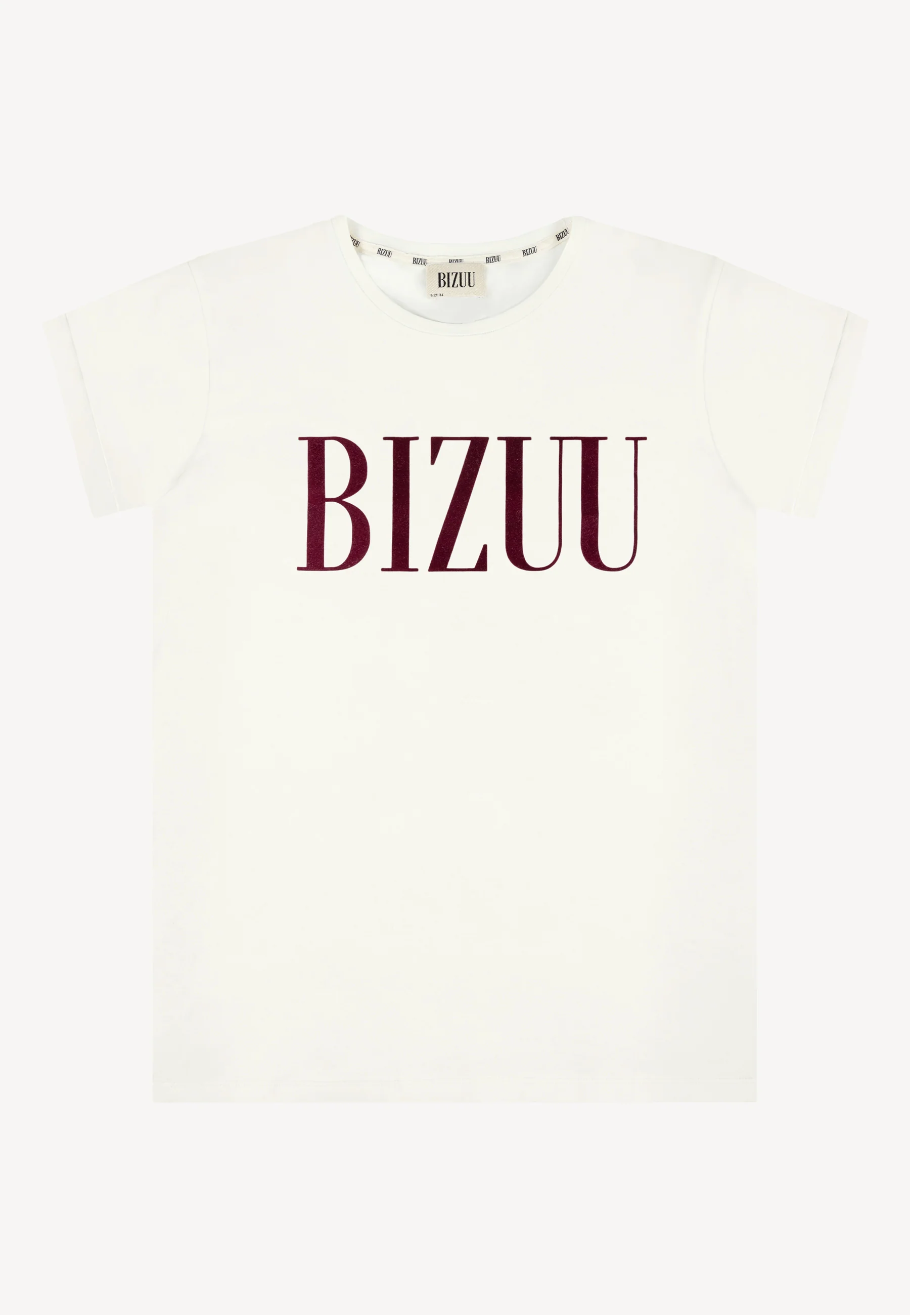 T-shirt z logo i okrągłym dekoltem TOROM kremowy - Image 3
