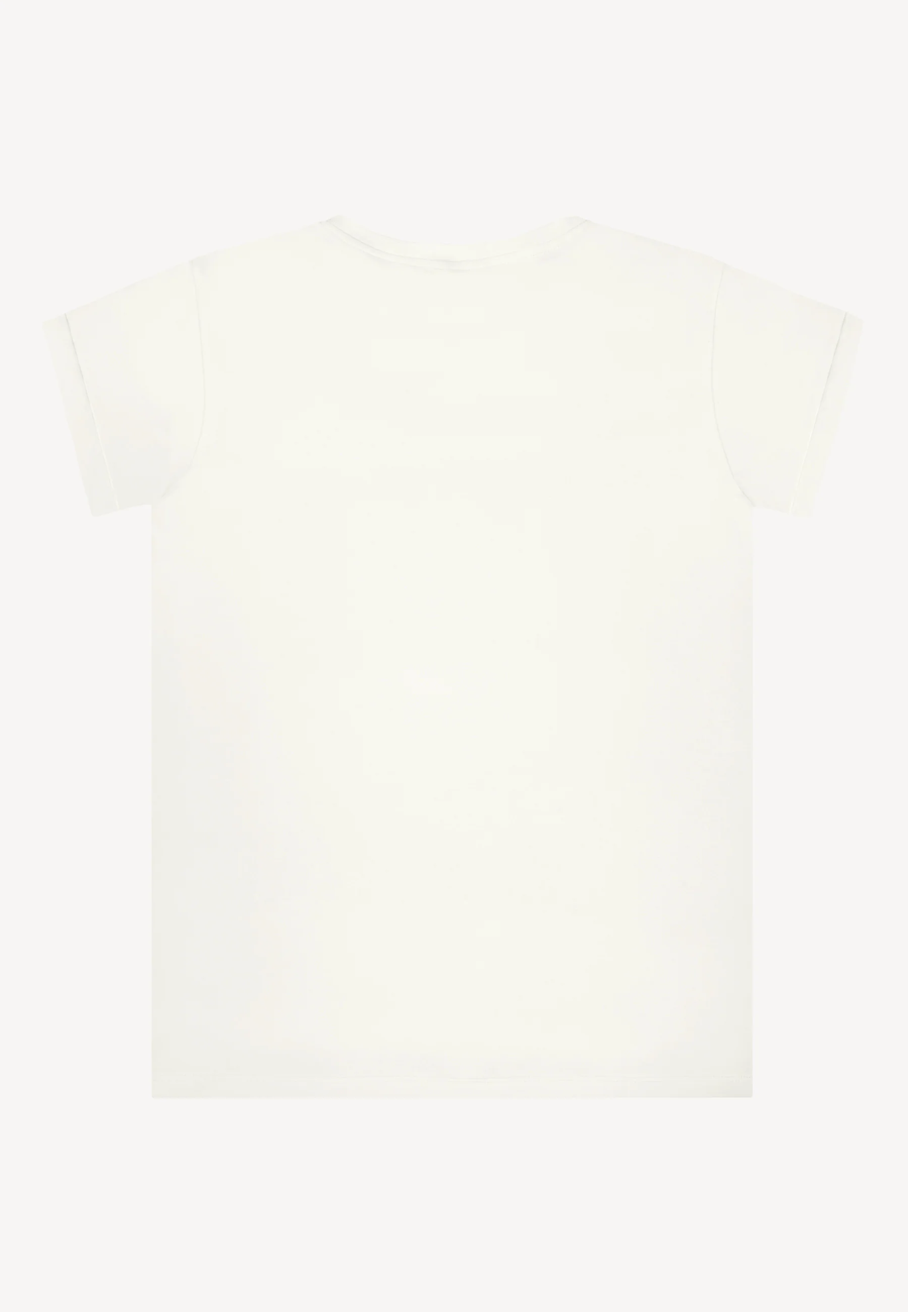 T-shirt z logo i okrągłym dekoltem TOROM kremowy - Image 4